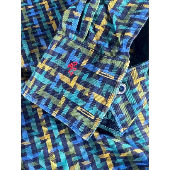 ROBERT GRAHAM Long Sleeve Shirt, Multi Embroidered, Multi-Color, Size X-Large - Picture 9 of 12